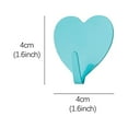 thumbnail image 3 of Nkmbld Adhesive Hooks for Hanging, Stainless Steel Heart-Shaped Sticky Hook for Keys, Bathroom, Shower, Kitchen, Door, Home Improvement, Silver, 3 of 6