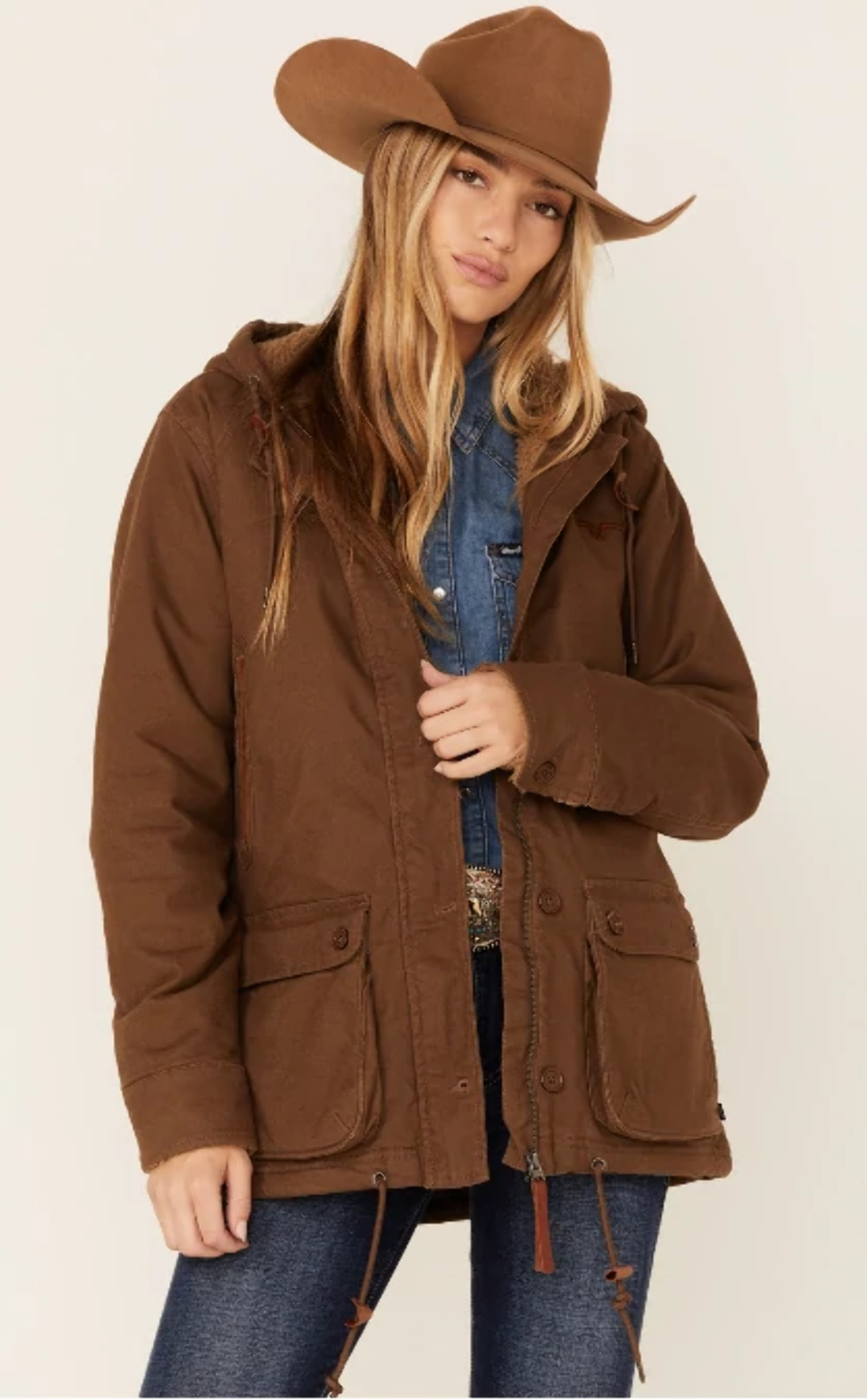 KIMES RANCH Adult Female AWA Casual Jacket, Color Brown, Size L (AWA
