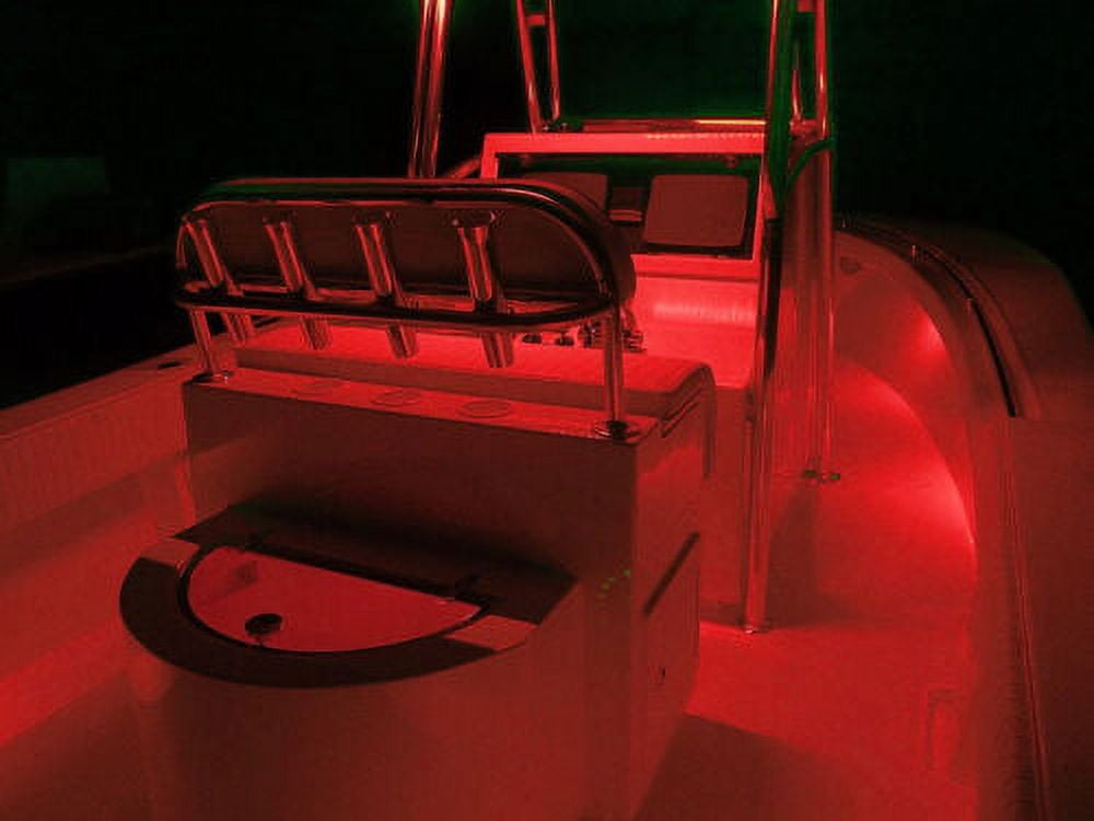 RGB LED Boat Light Deck Waterproof 12V Bow Trailer Pontoon Lights Strip Marine[Red,1pcs]