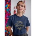 thumbnail image 2 of Friendship Day Gold Nature Shaped T-Shirt Women -Image by Shutterstock, Female Small, 2 of 4