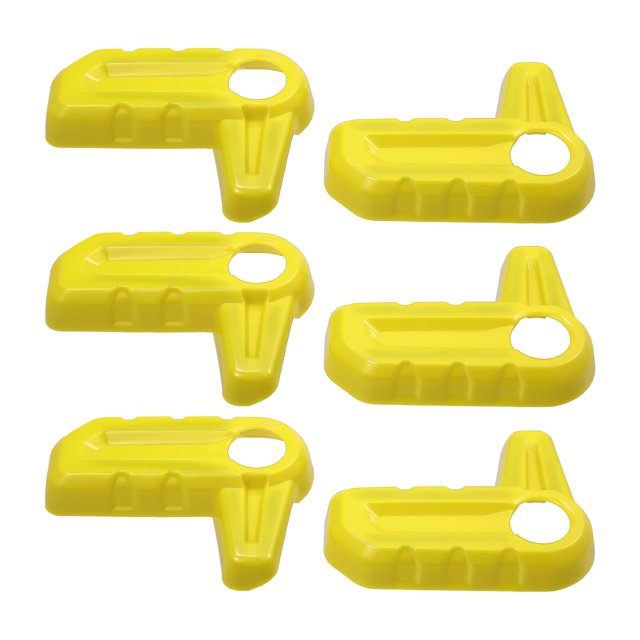 Unique Bargains 6 Pcs Housse de Poignée d'Interrupteur de Retrait de Toit Rigide pour Jeep Wrangler JL JLU 2018-2023 Jaune