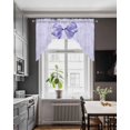 thumbnail image 3 of Purple Bow Swag Valances for Windows, Small Curtains Drapes, Cute Bowknot Simple Pure Color Kitchen Window Curtains Over Sink Rod Pocket Window Treatment Valance for Bedroom/Bathroom 56"x36", 3 of 5