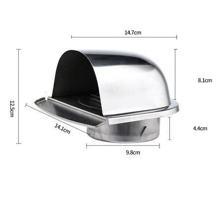 

100mm 150mm Wall Air Vent Extract Valve Grille Ducting Cover Ventilation Outlet 100mm