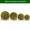 thumbnail image 1 of Boules Topiaires en Faux Buis avec Fleurs Rouges – Grande Verdure Artificielle Décorative pour la Décoration Intérieure et Extérieure de la Maison, sur Table Ou à Suspendre, Porche, Mariage – Ensemble de 2, Diamètre 42 cm, Rouge, 1 of 7