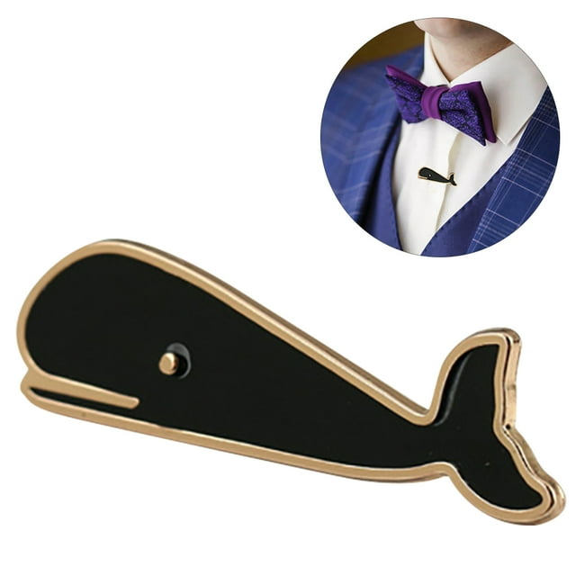 Pince à Cravate Mode Mignonne Baleine Décontractée Collier Pince Barre Pince pour Hommes