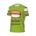 thumbnail image 5 of Rocae Fresh Sushi for Men's Mesh Quick-Dry Short Sleeve Workout T-Shirt,Mens Crew Neck Tee Lightweight Soft Classic T Shirts Small, 5 of 9