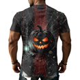 thumbnail image 6 of Fabrcox Halloween Mens&nbsp;shirts Funny Ghost Pumpkin Cat Mens T Shirts Graphic Fall Winter Festival Shirts for Men Short Sleeve Black L, 6 of 6