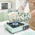 thumbnail image 7 of Honeii Watercolor Leaves patten Oven Mitts and Pot Holders Sets, Baker Oven Mitts, Mittens for Kitchen Decor, Baking Lover over Gloves Gifts, 7 of 7