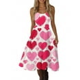 thumbnail image 5 of Valentines Dress for Women Spring Summer Sleeveless Love Heart Print Dresses Elegant Evening Prom Party Dress Multicolor S, 5 of 5