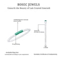 thumbnail image 6 of Rosec Jewels Baguette Lab Grown Emerald Minimal Ring with HI-SI Diamond- AAAA Quality, 18K White Gold, US 6.50, 6 of 9