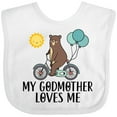 thumbnail image 3 of Inktastic My Godmother Loves Me Bear Boys or Girls Baby Bib, 3 of 4