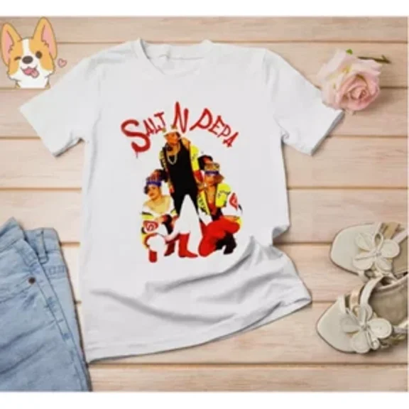 RARE SALE Rare Salt-N-Pepa graffiti 90s hiphop retro pop Black Unisex All size shirt