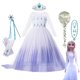 thumbnail image 1 of Disney Frozen Princess Elsa Dresses For Girls Costume Kid Cosplay Snow Queen Fantasia Mesh Clothes Carnival Birthday Party Dress2-3T(tag 100) Gao Jinjia LED, 1 of 2