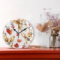 thumbnail image 2 of Dog and Red Love Round Wall Clock Silent Battery Operated Home Decor for Living Room Bedroom, 2 of 7
