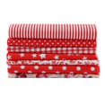 thumbnail image 4 of 7pcs 25*25cm Cotton Fabric DIY Assorted Squares Pre Cut Bedding Suite Quarters Bundle (Red), 4 of 5