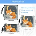 thumbnail image 3 of Haosy 3 Pack Reusable Ziploc Bags BPA Free Healthy Food Storage Bag Leakproof Sandwich Snack Freezer Bags Lovely Sleep Fox with Moon, 3 of 7