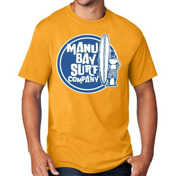 Men's Manu Bay SURFER DUDE T-shirt, 3XL GOLD