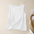 thumbnail image 2 of T Shirts For Women Womens Tops Cotton Linen Tank Tops For Casual Summer Shirt Basic Sleeveless Layering Camisoles Beach Vacation Clothes, 2 of 4