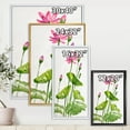 thumbnail image 4 of Designart 'Pink Vintage Lotuses In The Pond VII' Traditional Framed Canvas Wall Art Print, 4 of 5