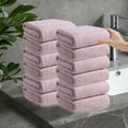 thumbnail image 4 of Hiroekza 12Pcs 100% Cotton Hand Towels Set for Bathroom Face & Shower Towels - Skin-friendly, Soft, Absorbent for Gym & Spa Use, Hand Towels Bulk Pack Pink, 4 of 5