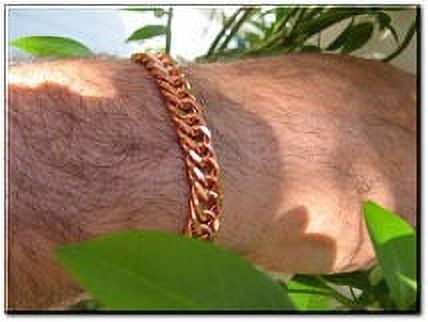 Men's 9 Inch Solid Copper Bracelet CB632G - 3/8 of an inch wide