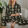 thumbnail image 6 of Sikiie Skulls Gold Chains Dollar Women's Long-Sleeve Shirt and Full-Length Bottom Pajama Set (s-xxl)-XX-Large, 6 of 7