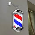 thumbnail image 4 of Luz de poste de peluquero, luz de letrero de tienda de peluquería giratoria, lámpara de soporte de poste de peluquero, luz LED de estilo retro montada Sunnimix Luz de poste de peluquería, 4 of 8