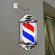 thumbnail image 1 of Poste de barbero Sunnimix giratorio Señal de tienda de peluquería 32cm rojo Azul y blanco, 1 of 7