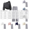 thumbnail image 3 of Curenmufel Girls Sweatshirt Set Off Shoulder Long Sleeve Top Bow Detail Wide Leg Pants Outfit Size 15-16, 3 of 9