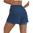 thumbnail image 3 of Pinspark 2 in 1 Athletic Shorts for Women, High Waisted Running Shorts with Zipper Pockets, 3 of 6