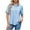 Light Blue, variant on lmcalzta Button down T Shirts for Women Short Sleeve Summer Loose Tops Dressy 2025 Fashion Causal Lightweight Tees