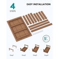 thumbnail image 6 of SSyao HDPE Outdoor Coffee Table, All-Weather Rectangular Patio Side Table, Heavy Duty Weather-Resistant Balcony Table for Poolside, Deck, Garden, Backyard Furniture,Brown 1pack, 6 of 7