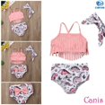 thumbnail image 5 of Ensemble Bikini à Franges d'Été pour Tout-Petites Filles Bébé Maillot de Bain, 5 of 5