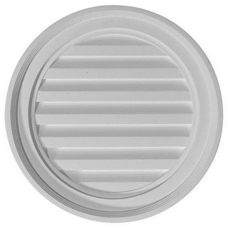

18 in. W x 18 in. H Round Gable Vent Louver Functional