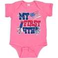 thumbnail image 3 of Inktastic My First 4th with American Flag Rocket and Fireworks Boys or Girls Baby Bodysuit, 3 of 5