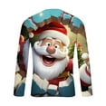 thumbnail image 5 of Awdenio Mens Graphic T-shirts Christmas Long Sleeve Casual Ugly Santa Claus Button Down Xmas Shirts for Men Party Holiday, 5 of 5