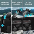 thumbnail image 2 of DISEN Emergency Radio 2000mAh Solar Hand Crank AM/FM/NOAA Portable Weather Radio with Phone Charger, LED Flashlight, Reading Lamp, SOS Alarm, Headphone Jack for Indoor Outdoor Emergency,Gray, 2 of 9