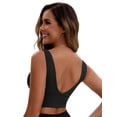 thumbnail image 2 of Unique Bargains Women's V Back Wide Straps Sports Bra S Black, 2 of 6