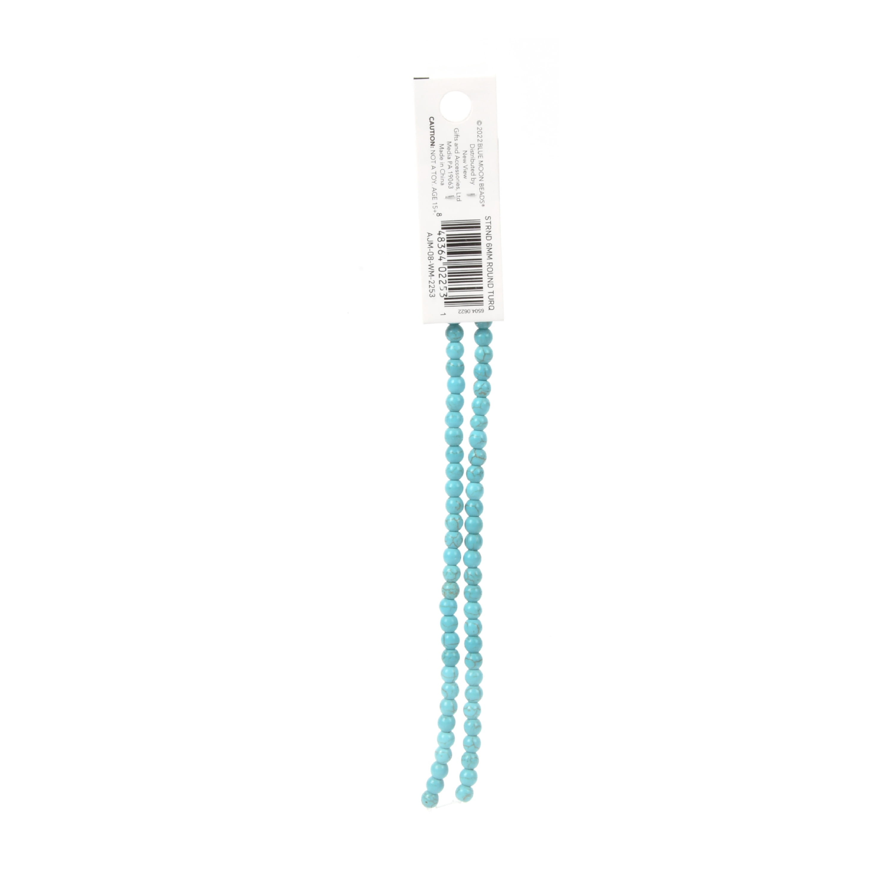 Blue Moon Beads Turquoise Stone Bead Strand for DIY Jewelry, 14 in - Unisex, Adult, 1 Piece