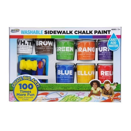 RoseArt Washable Sidewalk Chalk Paint Super Set (cxx66) - Walmart.com