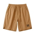 thumbnail image 3 of Cargo Short Pants for Men Plus Size Summer Lightweight Elastic Waist Solid Color Gym Shorts Athletic Outdoor Sport Workout Shorts with Pockets, 3 of 7