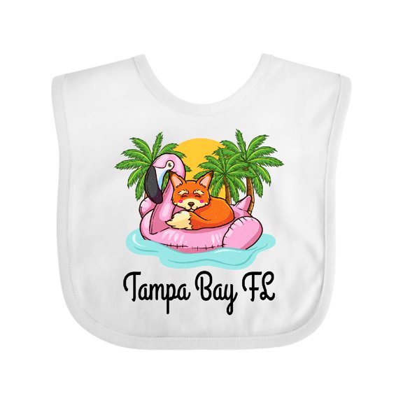 Inktastic Tampa Bay Florida Flamingo Girls Baby Bib