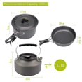thumbnail image 3 of 10pcs Camping Cookware Mess Kit, Non-Stick Lightweight Pots Pan Set with Stainless Steel Cups Plates Forks Knives Spoons for Camping, Backpacking, Out, 3 of 5