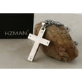 thumbnail image 6 of HZMAN Men's Stainless Steel Jesus Christ Crucifix Cross Lord's Prayer Pendant Necklace (Silver), 6 of 8