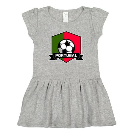 

Inktastic Soccer Portugal Flag Banner Gift Toddler Girl Dress
