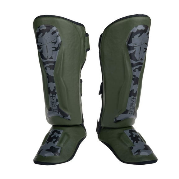 Fighter Shinguards Thai Ergo - khaki/camo