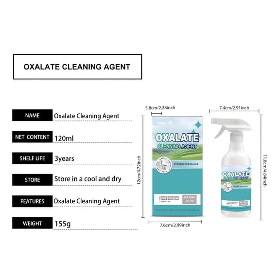 RAGUPEL Oxalic Acid Descaling Cleaner and Multi-Purpose Bathroom Stain Remover,Oxalic Acid Powder for Cleaning