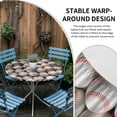 thumbnail image 2 of Baseball Round Tablecloth for 55-60 Inch Tables, Fitted Table Cover with Elastic Edge, White Red Art Sport Waterproof Outdoor Table Cloth Protector for Patio Garden Dinner Picnic, 2 of 9