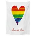 thumbnail image 3 of Ambesonne Inspirational Tablecloth Rectangular Table Cover, We Need Gay Love, 60"x90", Multicolor, 3 of 4
