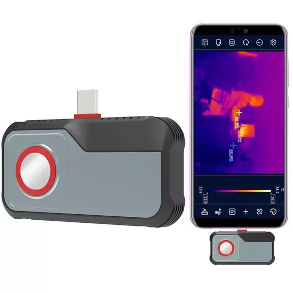 HT-203U 256*192 Thermal Camera -20°C~550°C Android Type C Mobile Phone Infrared Thermal Imager For Electrical Repair
